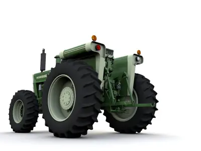 Oliver 2255 4WD Tractor 1972 3D model