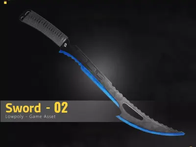 Sword-02 Low-poly 3D model