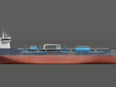Chemical Atlantik Tanker Low-poly 3D model
