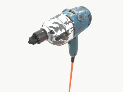 Drill Low-poly 3D model