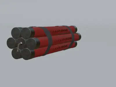 dynamite Low-poly 3D model