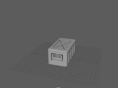 Military industrial cargo container Free 3D model