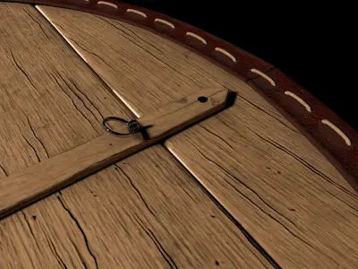 Viking Shield Free low-poly 3D model