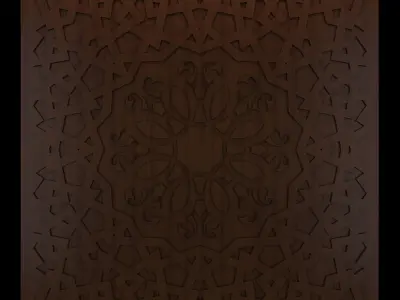 islamic patern Low-poly 3D model