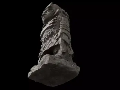 Aztec Temple Statue 3D model
