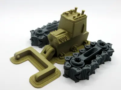 3D Printable - Heavy Bulldozer  3D print model