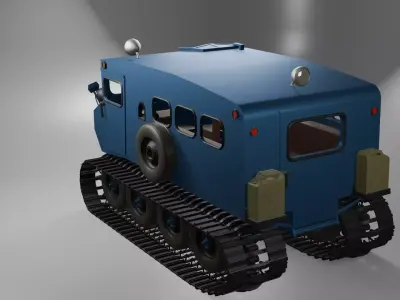 USAF Thiokol 601 Snowcat - 3D Printable - Low Poly - No AI 3D print model