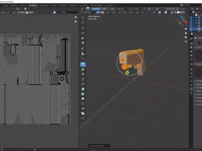 A game and animation ready gun Free low-poly 3D model