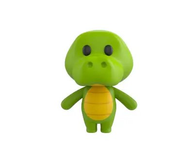 Character329 Rigged Crocodile 3D model