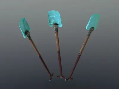 Shovel - Diamond Low-poly 3D model