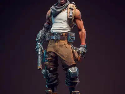 Stylized Cyberpunk Nomads 3D model