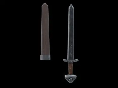 swords viking pack low poly game ready Low-poly 3D model