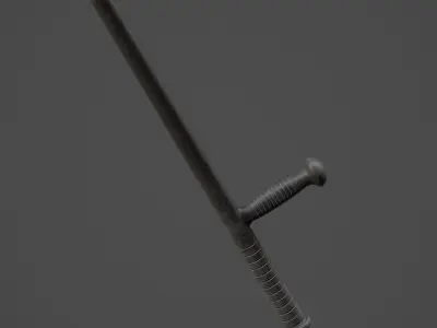 Police Plastic Stick Game Ready Model  Low-poly 3D model