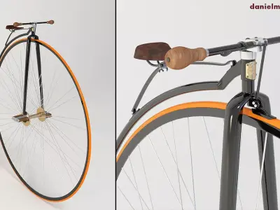 Penny Farthing Bicycle 3D model get