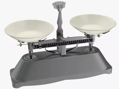 Lab Mechanical Balance Scale 3D model