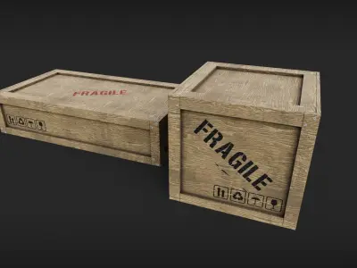 Shipping Cargo Boxes Low-poly 3D model