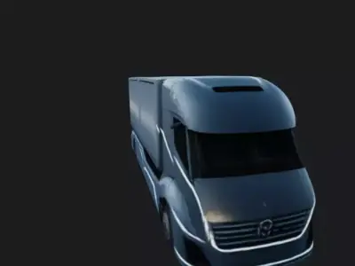 Futuristic Landscaping Truck 3D Model 3D model