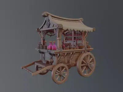 wizard cart 3D model