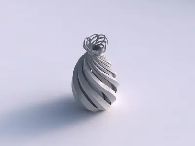 Vase double twiste with sharp edges and squeezed top part pim... 3D print model