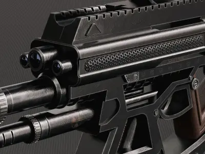Scifi Military Gun Concept 3d model Low-poly 3D model