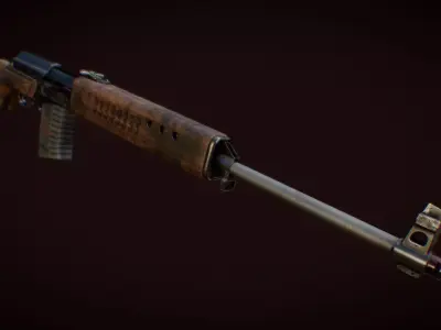 military gun 3D model purchase