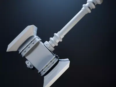 Fantasy Warhammer Low-poly 3D model