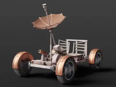 Apollo Lunar Rover Low-poly 3D model