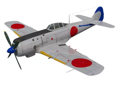 Nakajima Ki-84 Hayate 3D model get