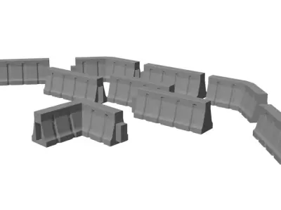 Scale terrain walls 3D print model