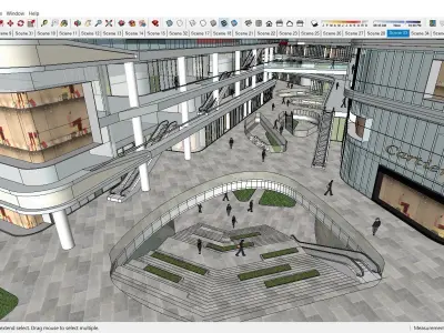 Sketchup Commercial Complex N6 3D model