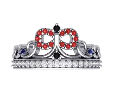 Crown Ring 3D print model