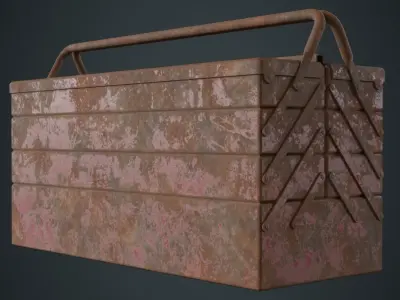 Toolbox 1C Low-poly 3D model