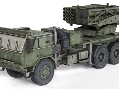 PULS Multiple Rocket Launcher Low-poly 3D model