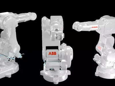 ABB IRB 140 Industrial Robotic Arm 3D Model High Detail  3D model
