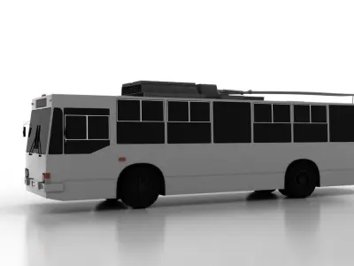 Trolleybus JUMZ-T2 Low Low-poly 3D model