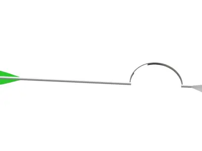 fake bow arrow Free low-poly 3D model