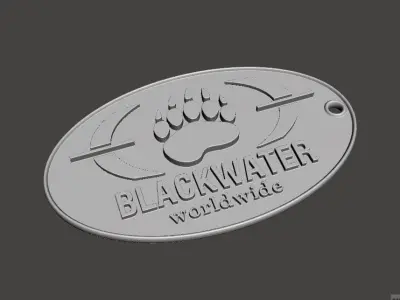 BLACKWATER - Army badge Free 3D print model