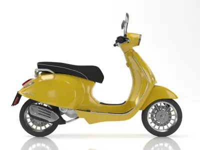 Vespa Sprint Yellow 3D model