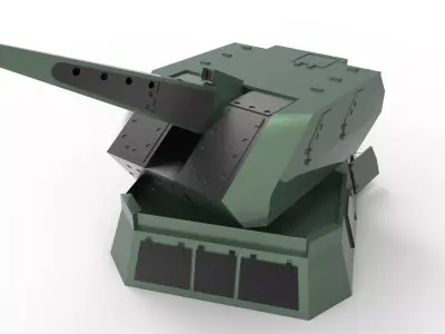 Rheinmetall GDM-008 Low-poly 3D model