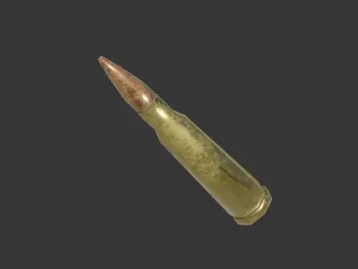 Rifle ammo bullet Low-poly 3D model