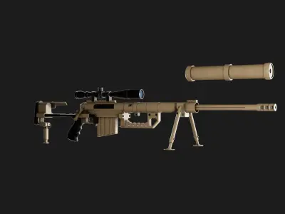 Cheytac M200 Game ready Model Low-poly 3D model Low-poly 3D model