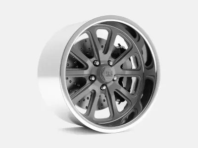 18x10 US Mags Rambler Wheel and Brake 3D print model