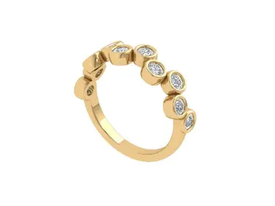 Solitair Wedding  Ring 3D print model