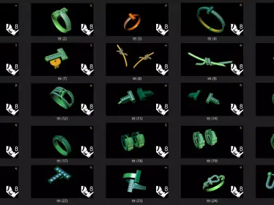 Industrial Chic Jewelry Collection 3D print model