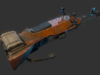 74-Z Speeder bike Star Wars 3D model