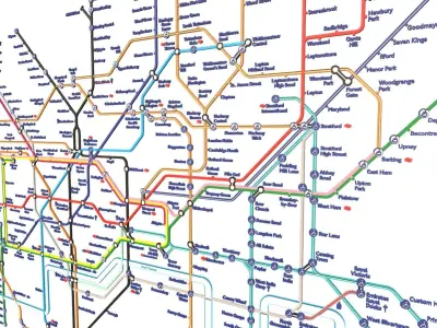 London Underground Map Low-poly 3D model