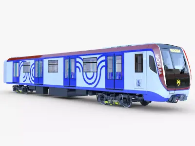 Moscow metro train 3D model
