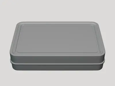 Basic Candy Tin Box - Geometry Only No Textures No Materials 3D model