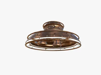 Alien Spaceship UFO F06 Copper - Sci Fi Spacecraft Design Low-poly 3D model
