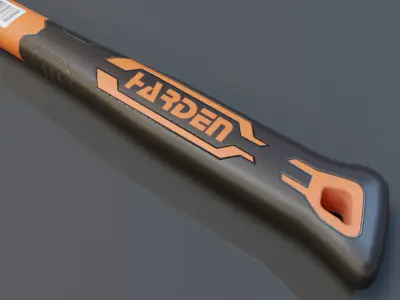 Realistic Hammer with PBR Texture Low-poly 3D model